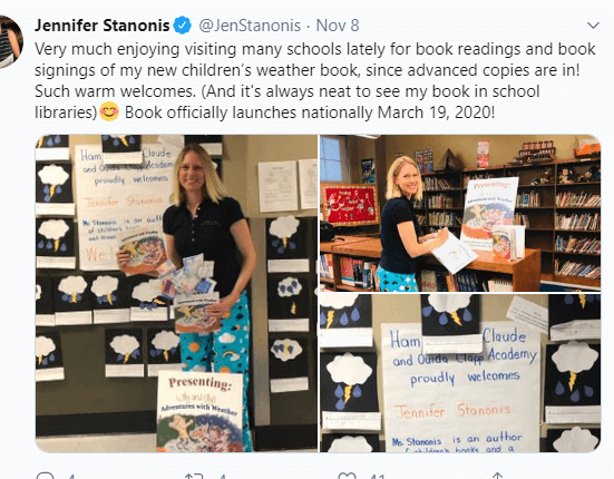 Jennifer Stanonis Enjoying At Kids School